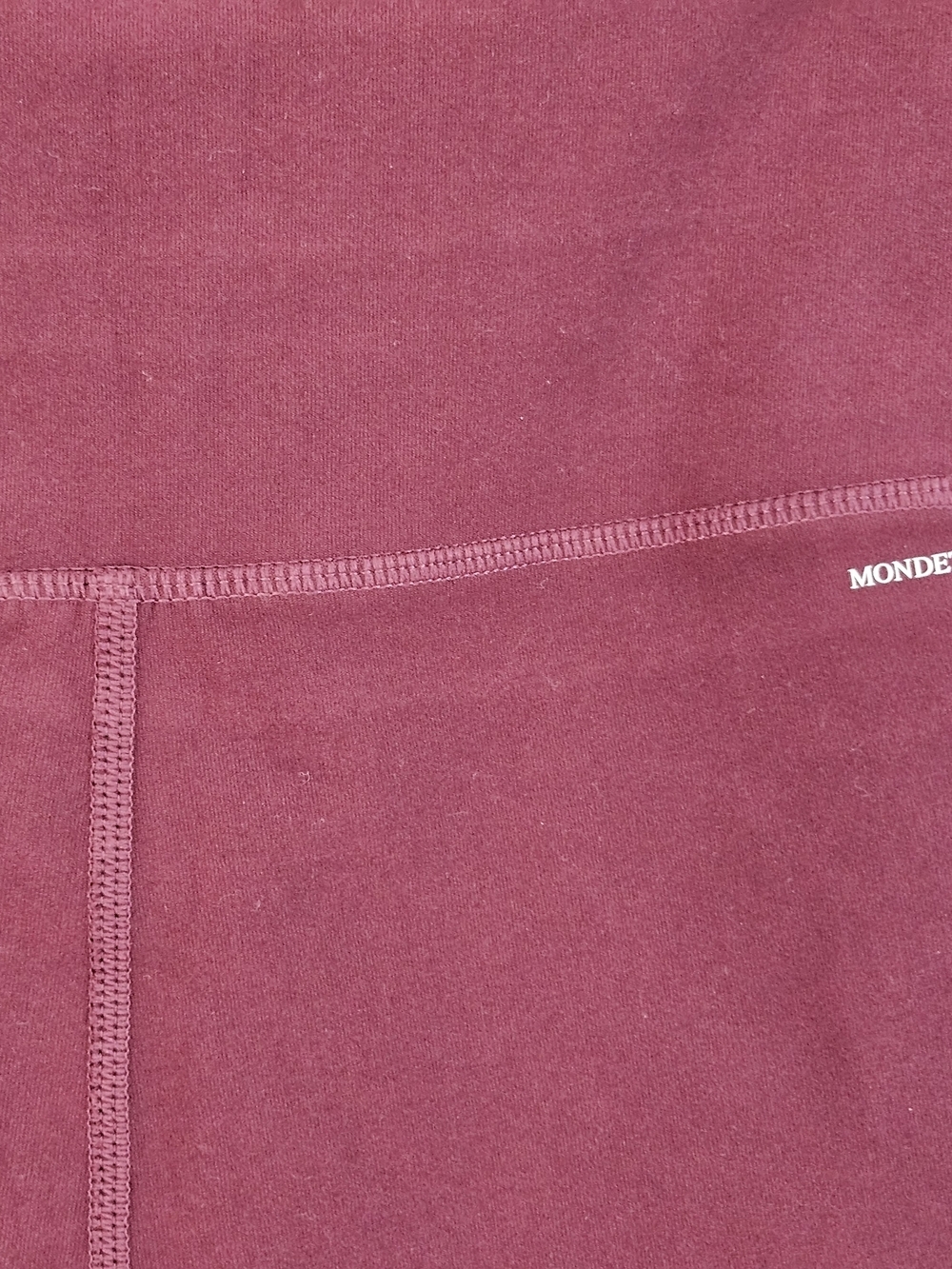 Mondetta Burgundy High Rise Moto Leggings w/ Pockets Size L - Picture 7 of 15